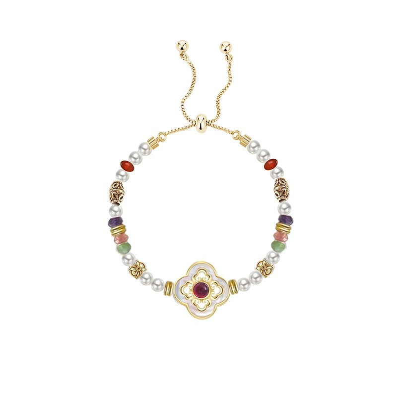 New Chinese-style four-leaf clover bracelet
