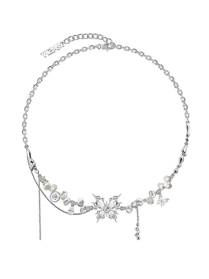 Baroque butterfly pearl necklace - jewelry - weilin.com