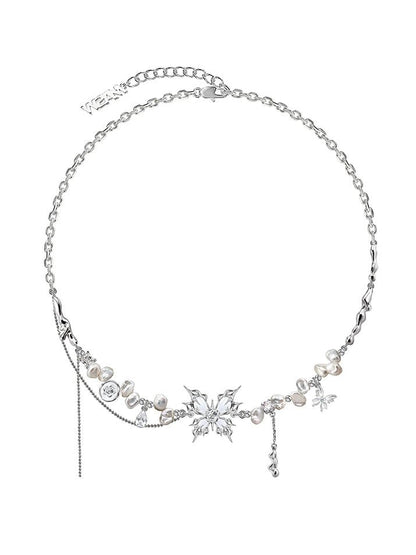 Baroque butterfly pearl necklace - jewelry - weilin.com