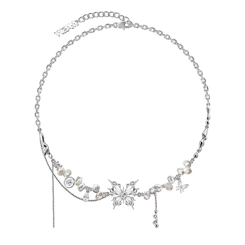 Baroque butterfly pearl necklace - jewelry - weilin.com