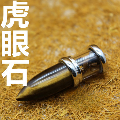 European and American Amethyst Bullet Pendant Necklace