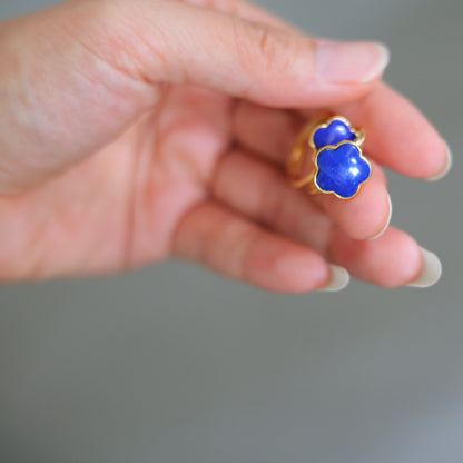 Natural Lapis Lazuli Star Ring