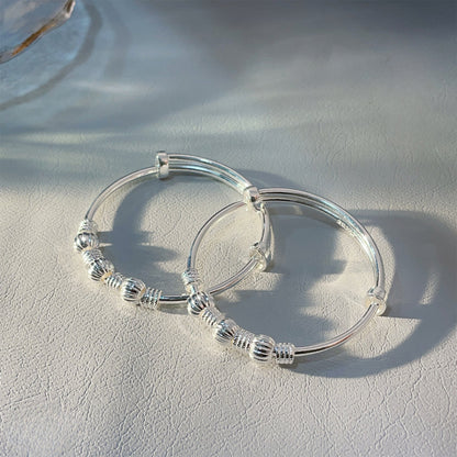 Bell hemp hoop sterling silver bracelet - jewelry - weilin.com