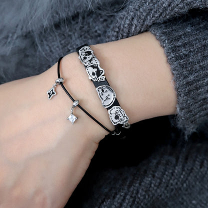 Cute puppy leather bracelet