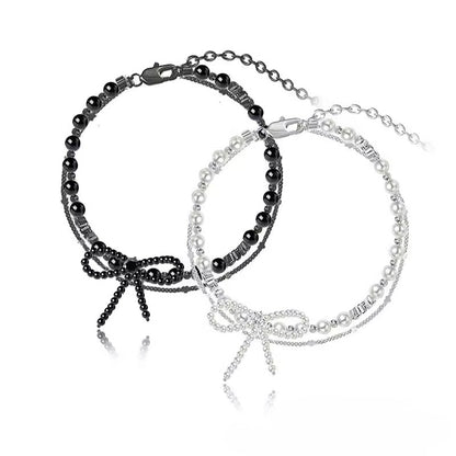 Bowknot pearl bracelet