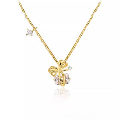 Bow tie necklace - jewelry - weilin.com