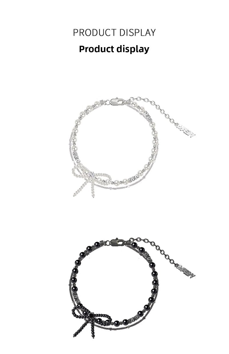 Bowknot pearl bracelet - jewelry - weilin.com