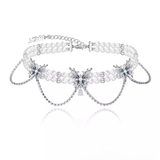 Butterfly dance highlight pearl butterfly necklace - jewelry - weilin.com