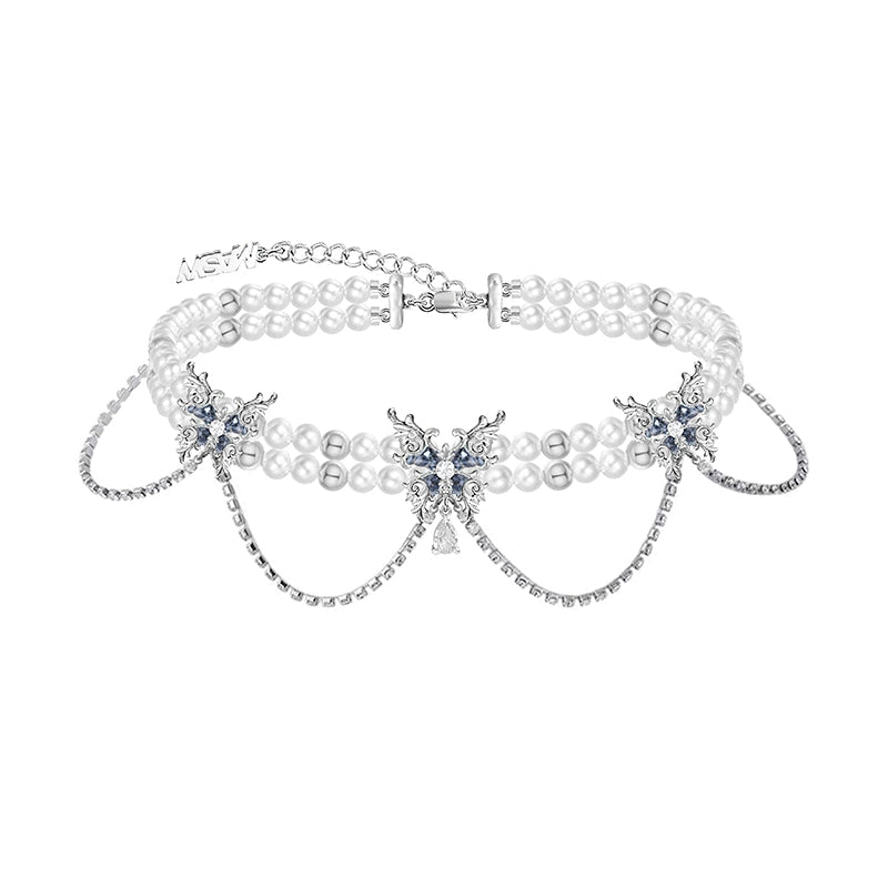 Butterfly dance highlight pearl butterfly necklace - jewelry - weilin.com