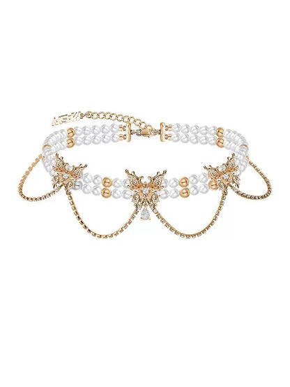 Butterfly dance highlight pearl butterfly necklace - jewelry - weilin.com