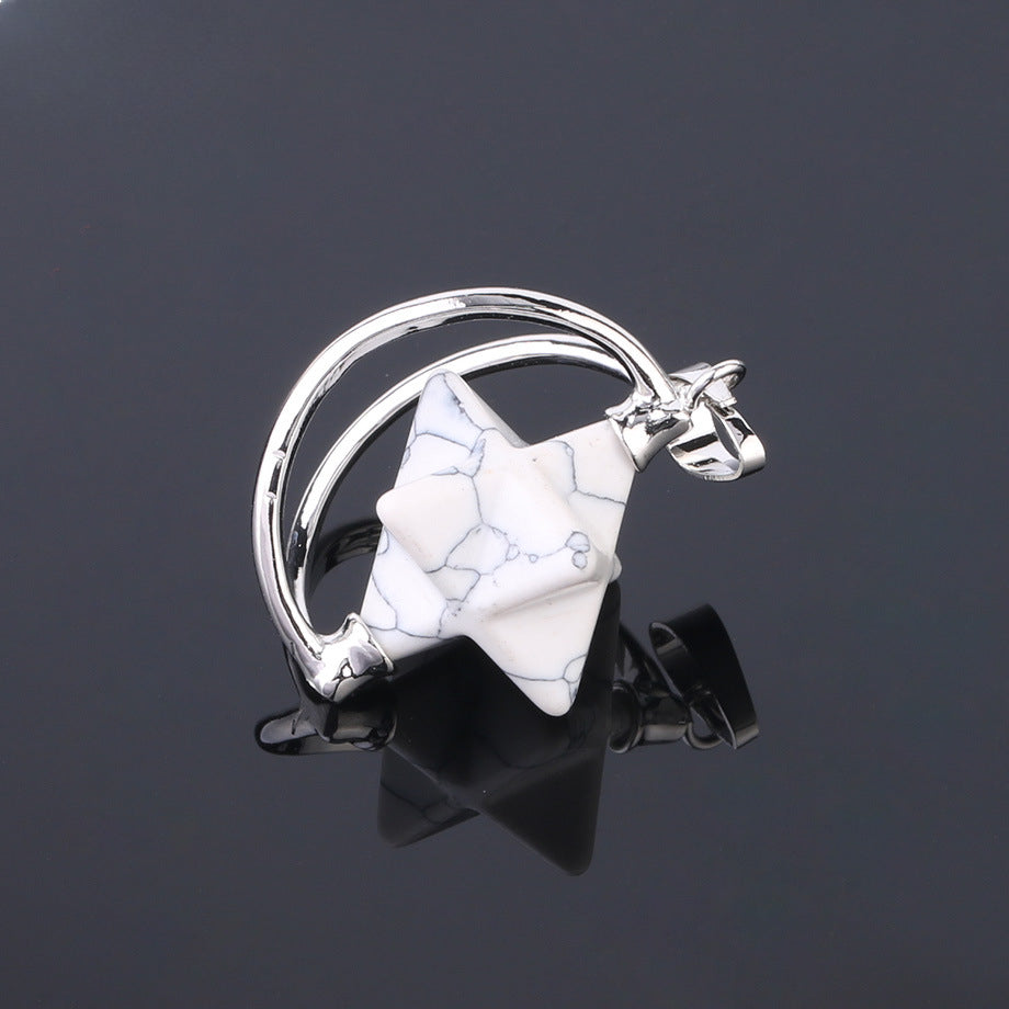 Merkaba six-pointed star pendant necklace