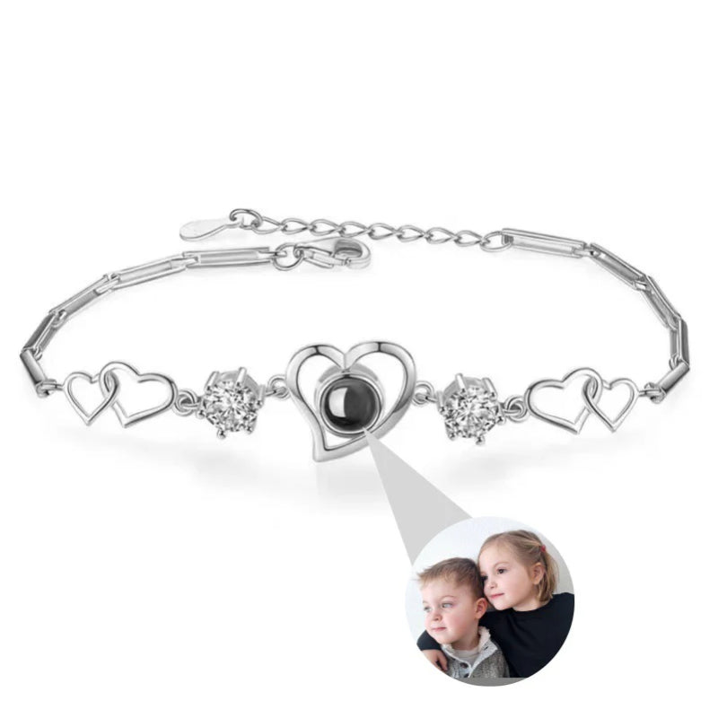 Love Zircon Photo Projection Bracelet