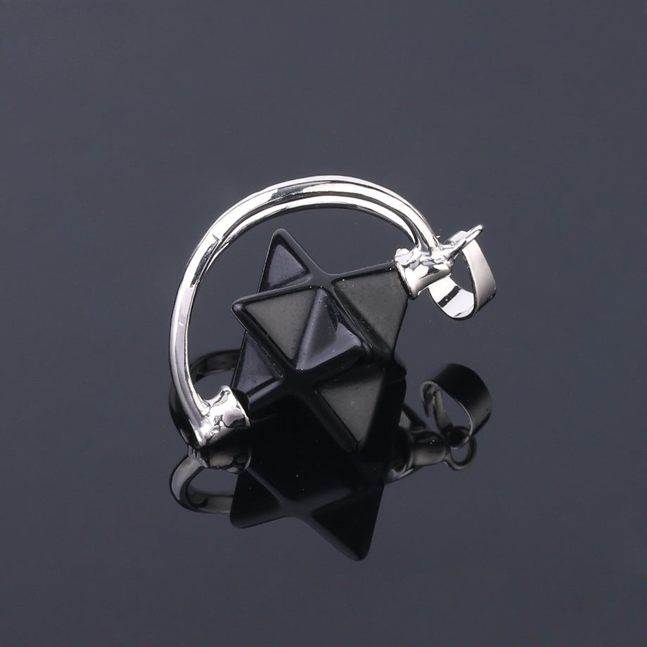 Merkaba six-pointed star pendant necklace