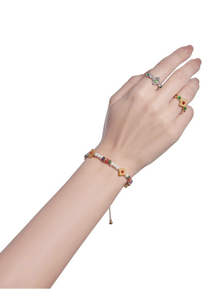 New Chinese-style four-leaf clover bracelet