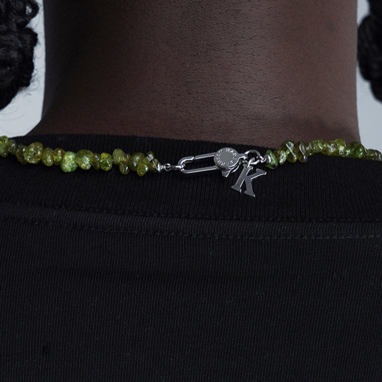 Natural stone free shape hip hop necklace