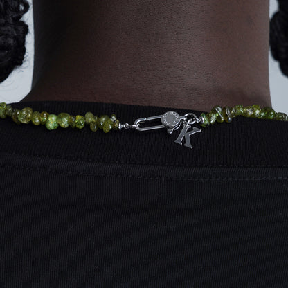 Natural stone free shape hip hop necklace