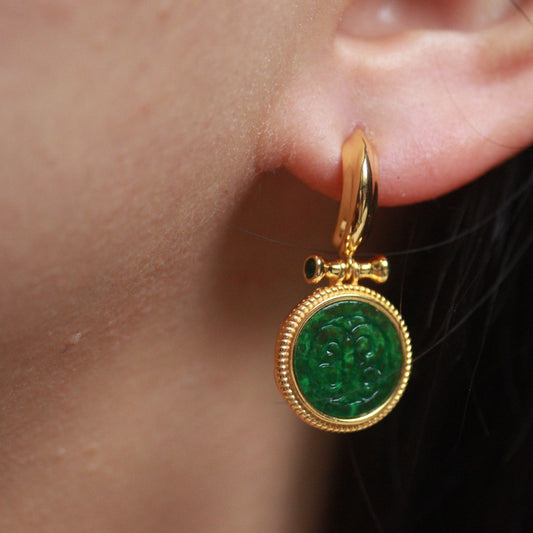 Natural Burmese Jadeite Earrings