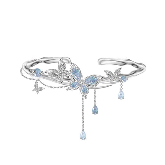 Ice blue butterfly bracelet