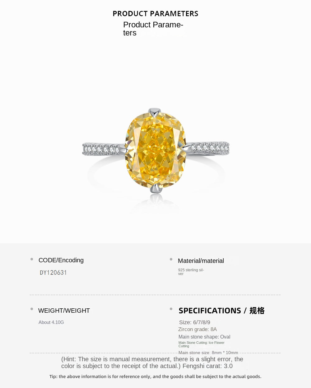 Classic noble shining ice flower cut high carbon diamond zircon ring - jewelryweilin