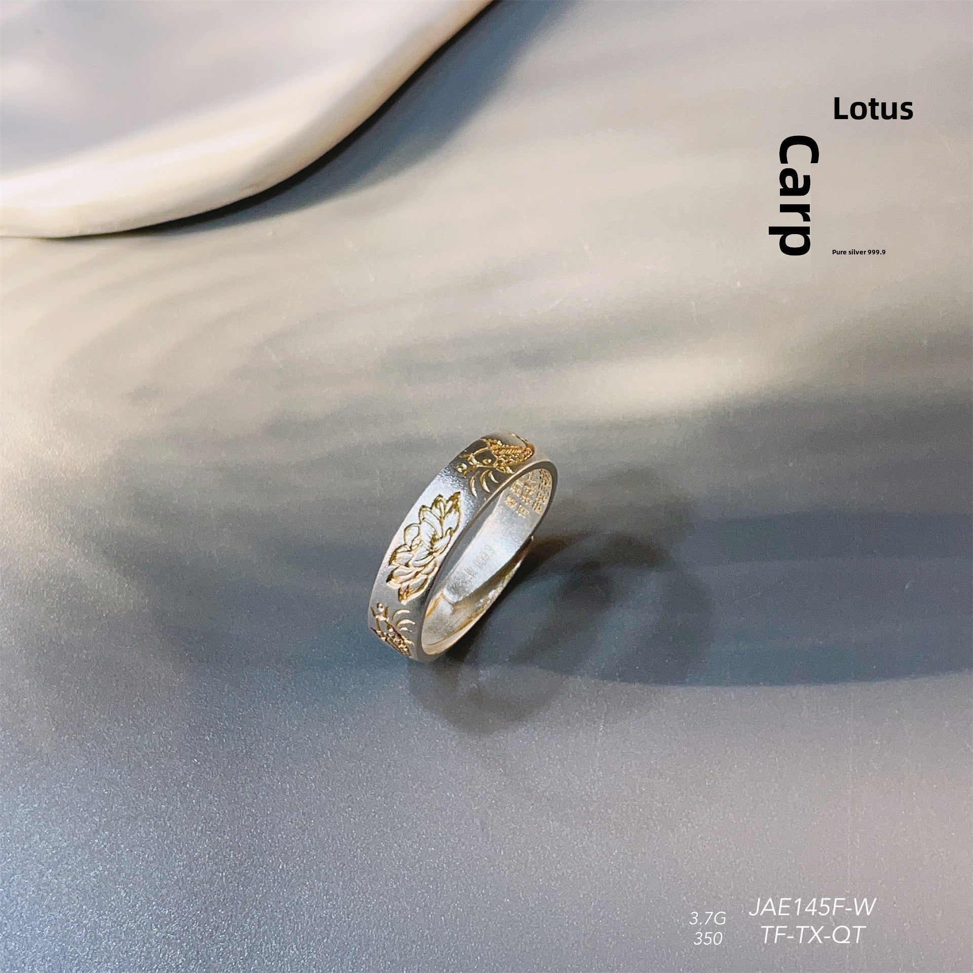 Carp Lotus Heart Ring - jewelry - weilin.com