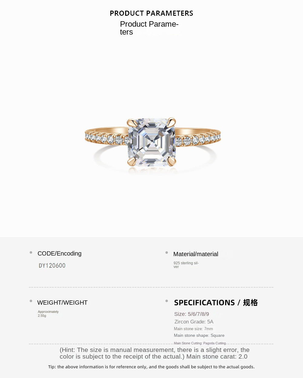 Temperament high carbon diamond stacking ring - jewelryweilin