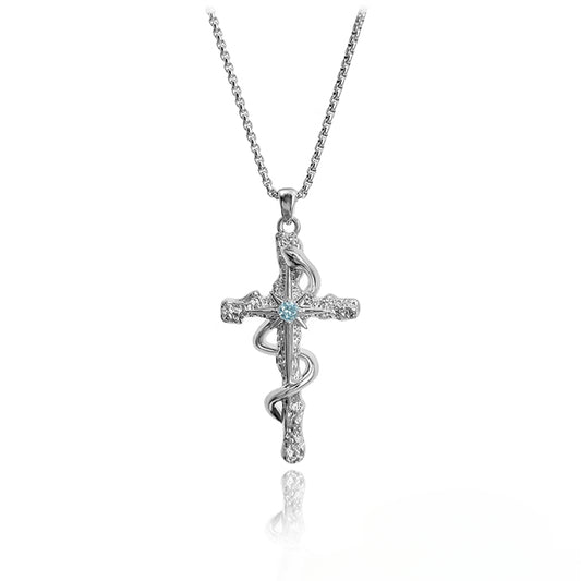 Serpent cross pendant Necklace