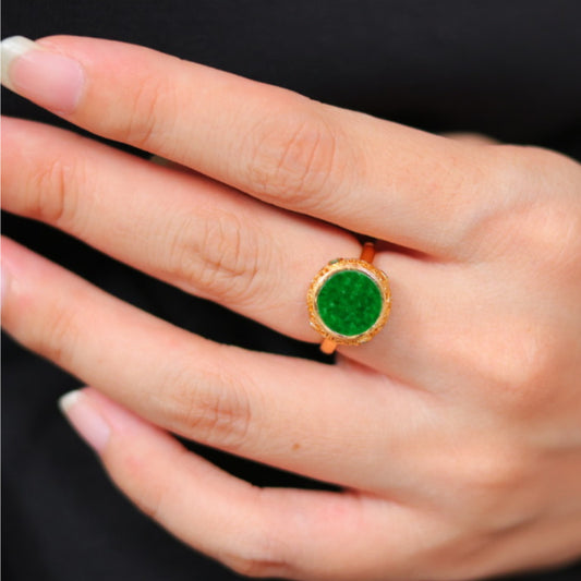 Natural Burmese Jadeite Ring