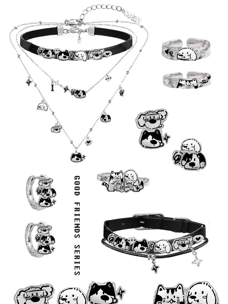 Cute puppy leather bracelet