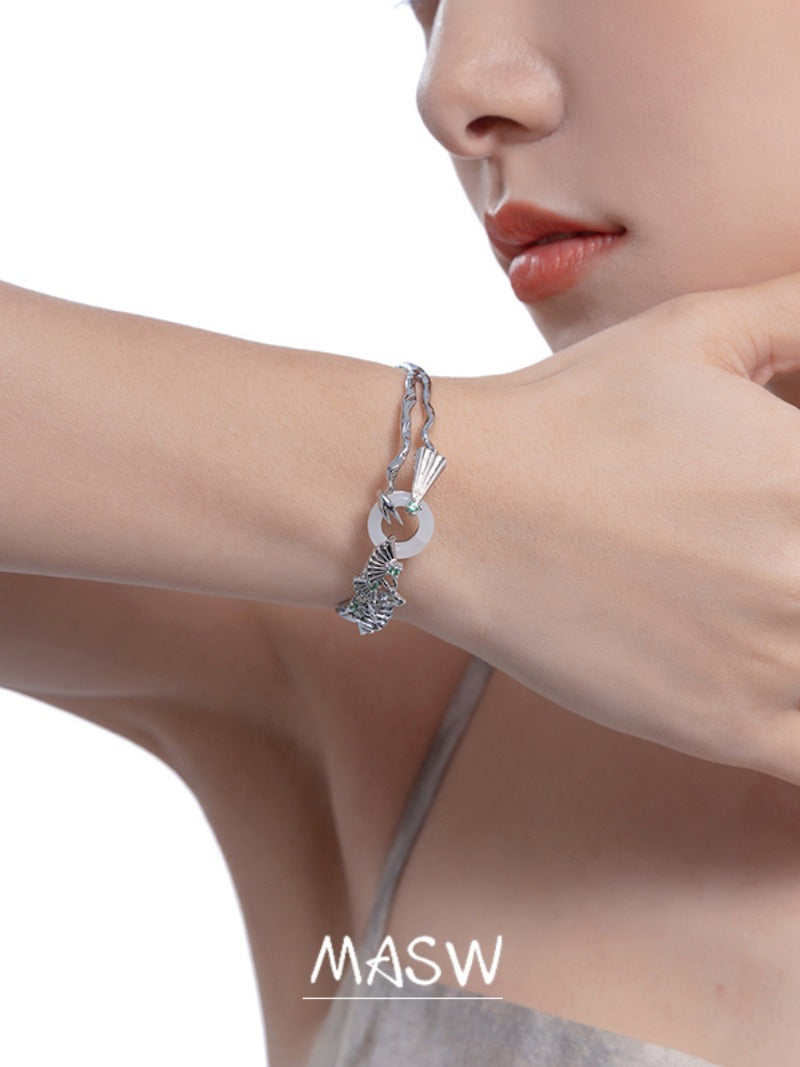 New Chinese style fan pendant bracelet
