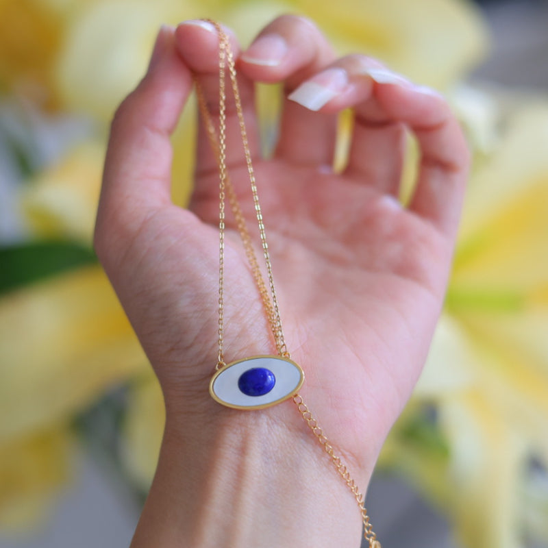 Natural Lapis Lazuli Collarbone Necklace