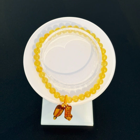 Chanterelle yellow beeswax bracelet - jewelry - weilin.com