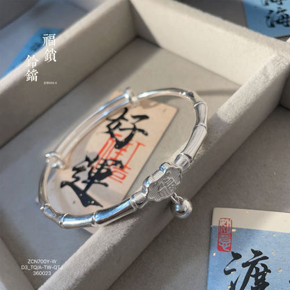 China chinese style bamboo sterling silver bracelet - jewelry - weilin.com