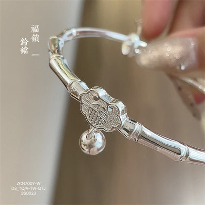 China chinese style bamboo sterling silver bracelet - jewelry - weilin.com