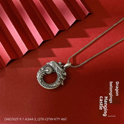 China dragon sterling silver pendant - jewelry - weilin.com