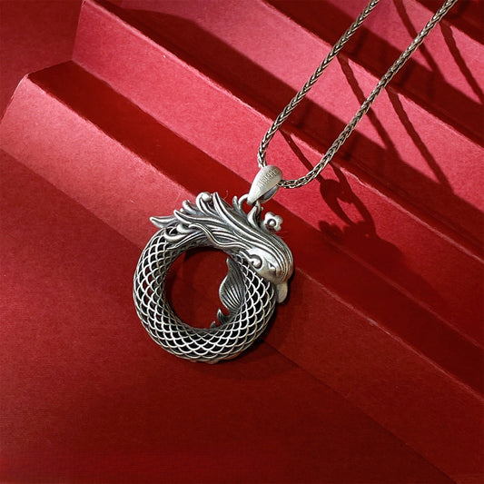 China dragon sterling silver pendant - jewelry - weilin.com