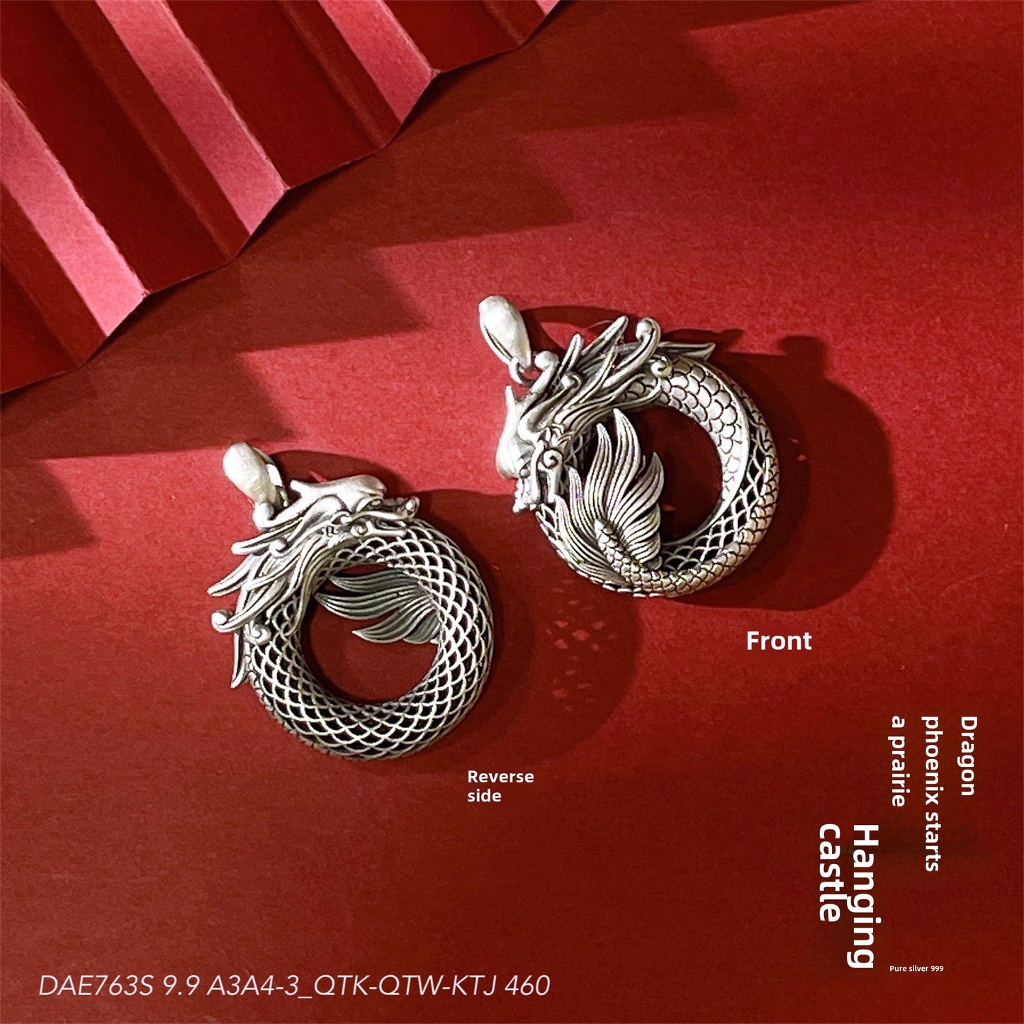 China dragon sterling silver pendant - jewelry - weilin.com