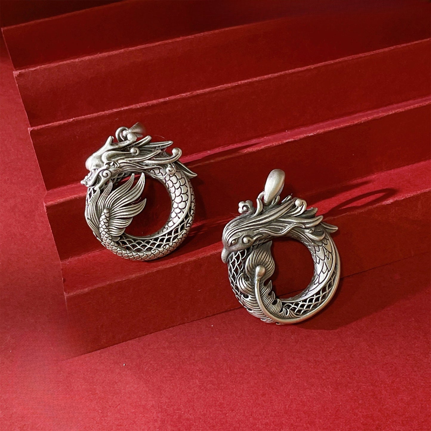 China dragon sterling silver pendant - jewelry - weilin.com