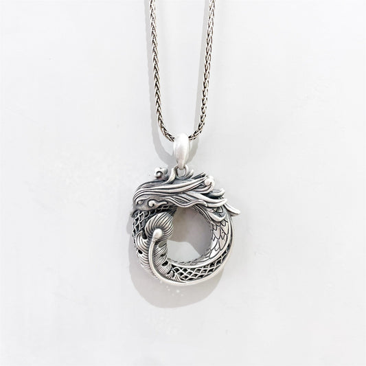 China dragon sterling silver pendant - jewelry - weilin.com