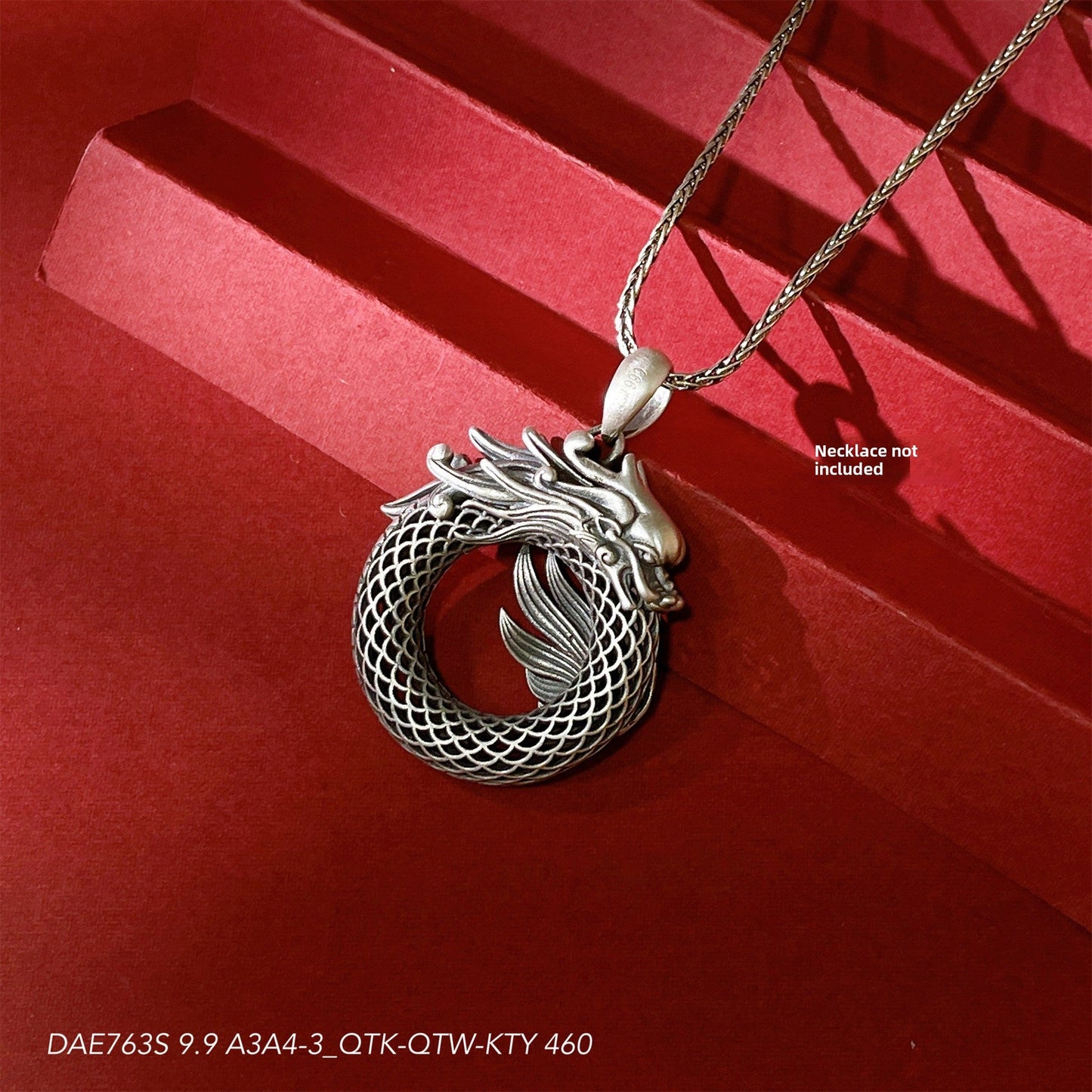 China dragon sterling silver pendant - jewelry - weilin.com