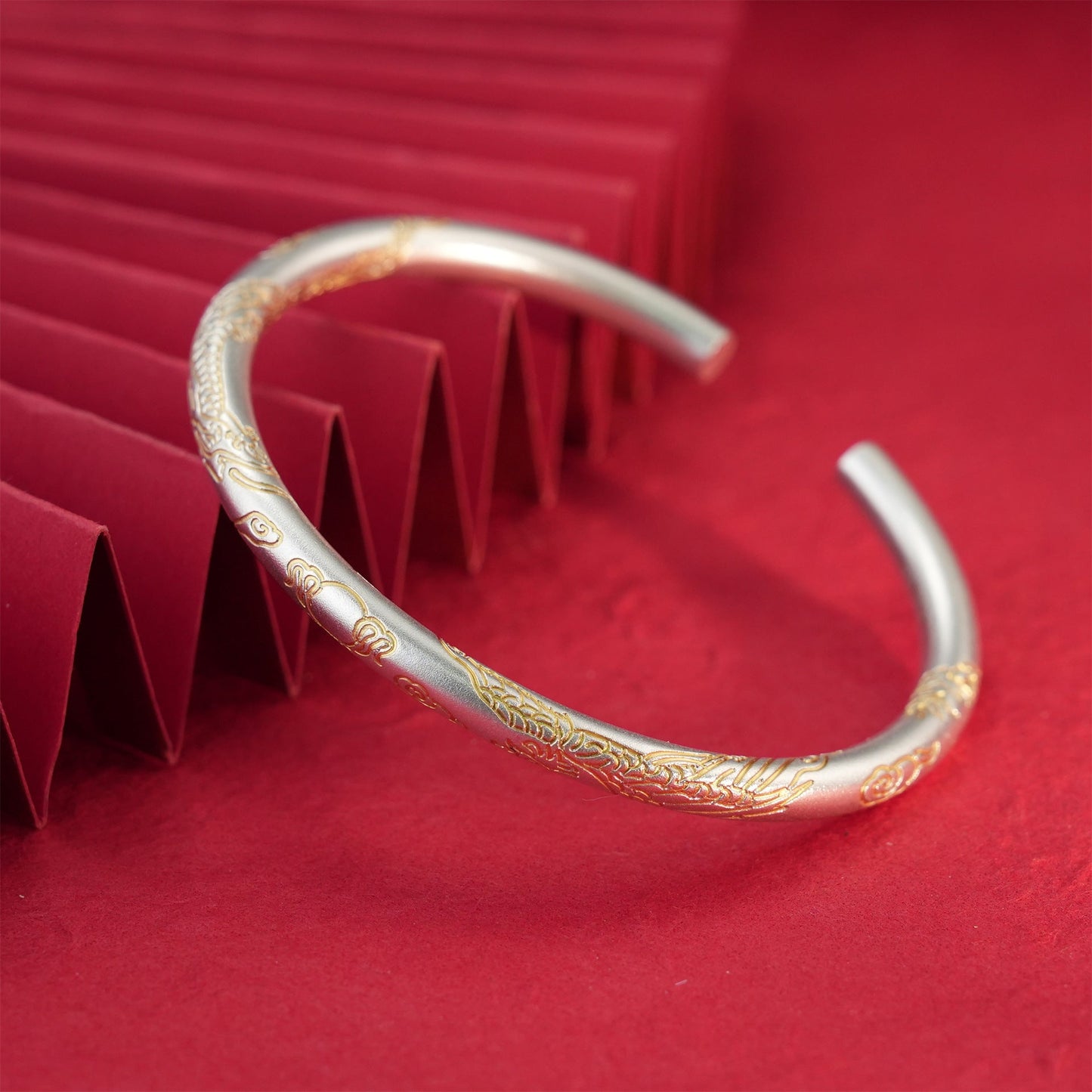 China Frosted round stick open sterling silver bracelet - jewelry - weilin.com