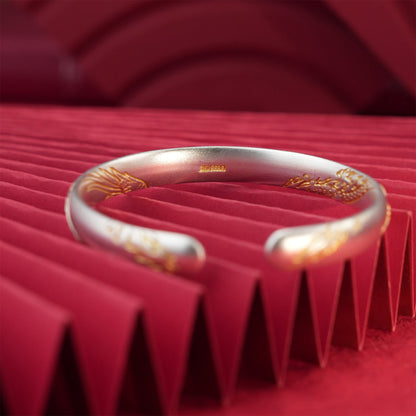 China Frosted round stick open sterling silver bracelet - jewelry - weilin.com