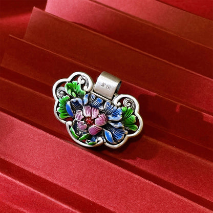 China style carved peace lock pendant - jewelry - weilin.com