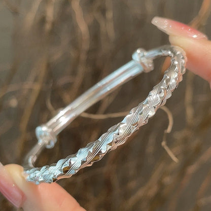China twisted hemp sterling silver bracelet - jewelry - weilin.com