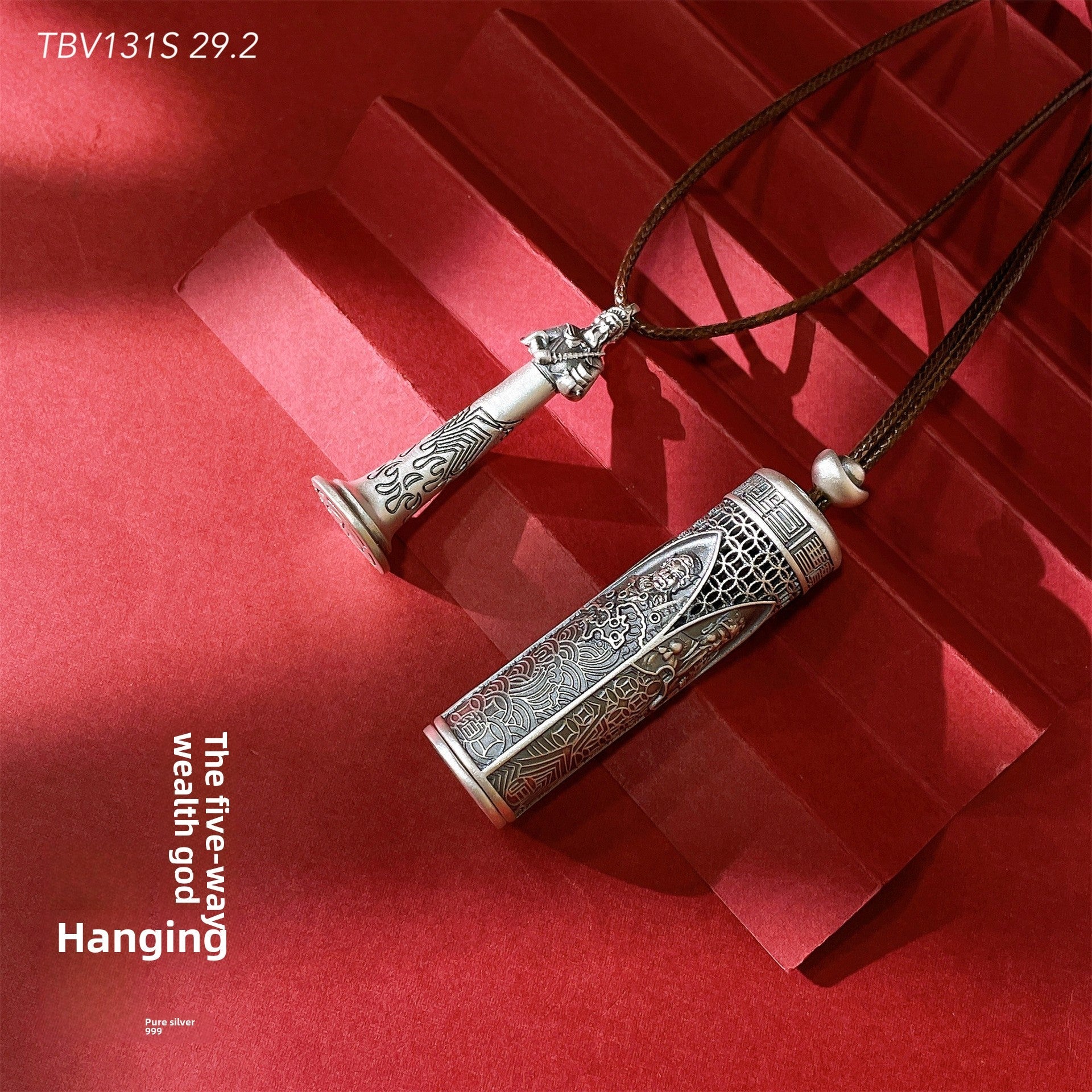 Chinese ancient copper coin sterling silver pendant - jewelry - weilin.com