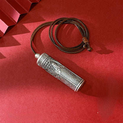 Chinese ancient copper coin sterling silver pendant - jewelry - weilin.com