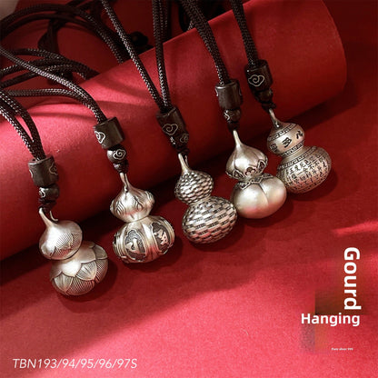 Chinese Calabash Brothers Sterling Silver Pendant Necklace - jewelry - weilin.com