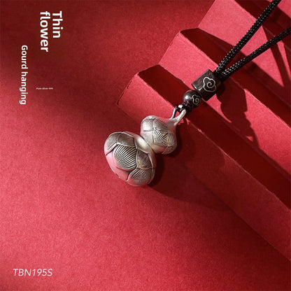 Chinese Calabash Brothers Sterling Silver Pendant Necklace - jewelry - weilin.com