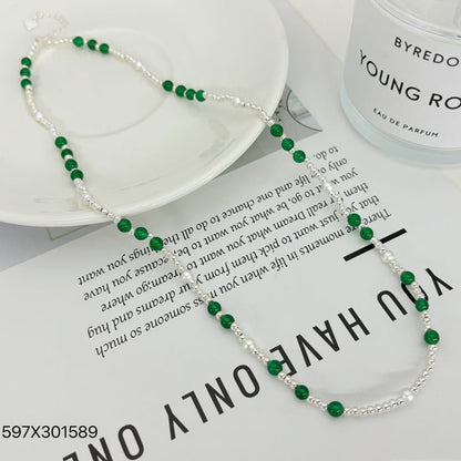 Chinese Chalcedony Pearl Necklace - jewelry - weilin.com
