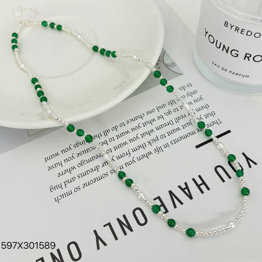 Chinese Chalcedony Pearl Necklace - jewelry - weilin.com