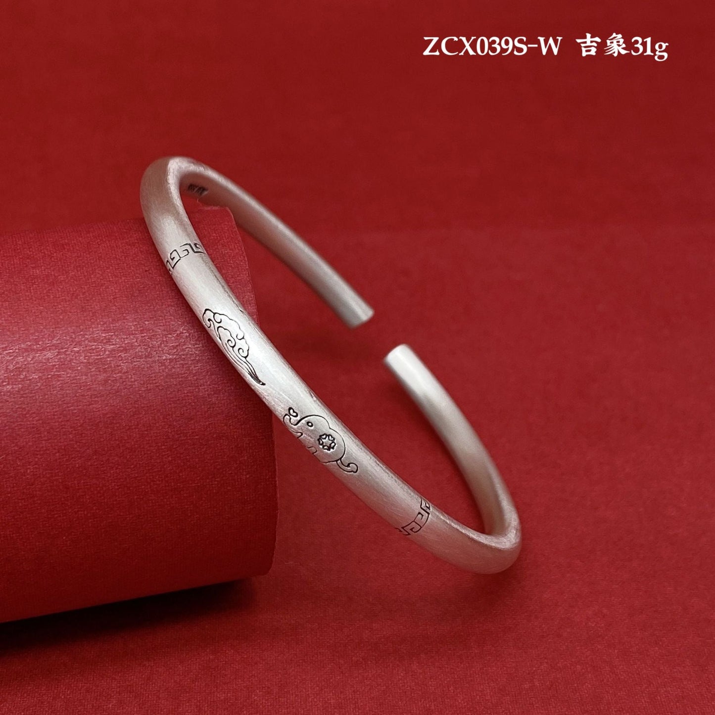 Chinese cloud stick sterling silver bracelet - jewelry - weilin.com